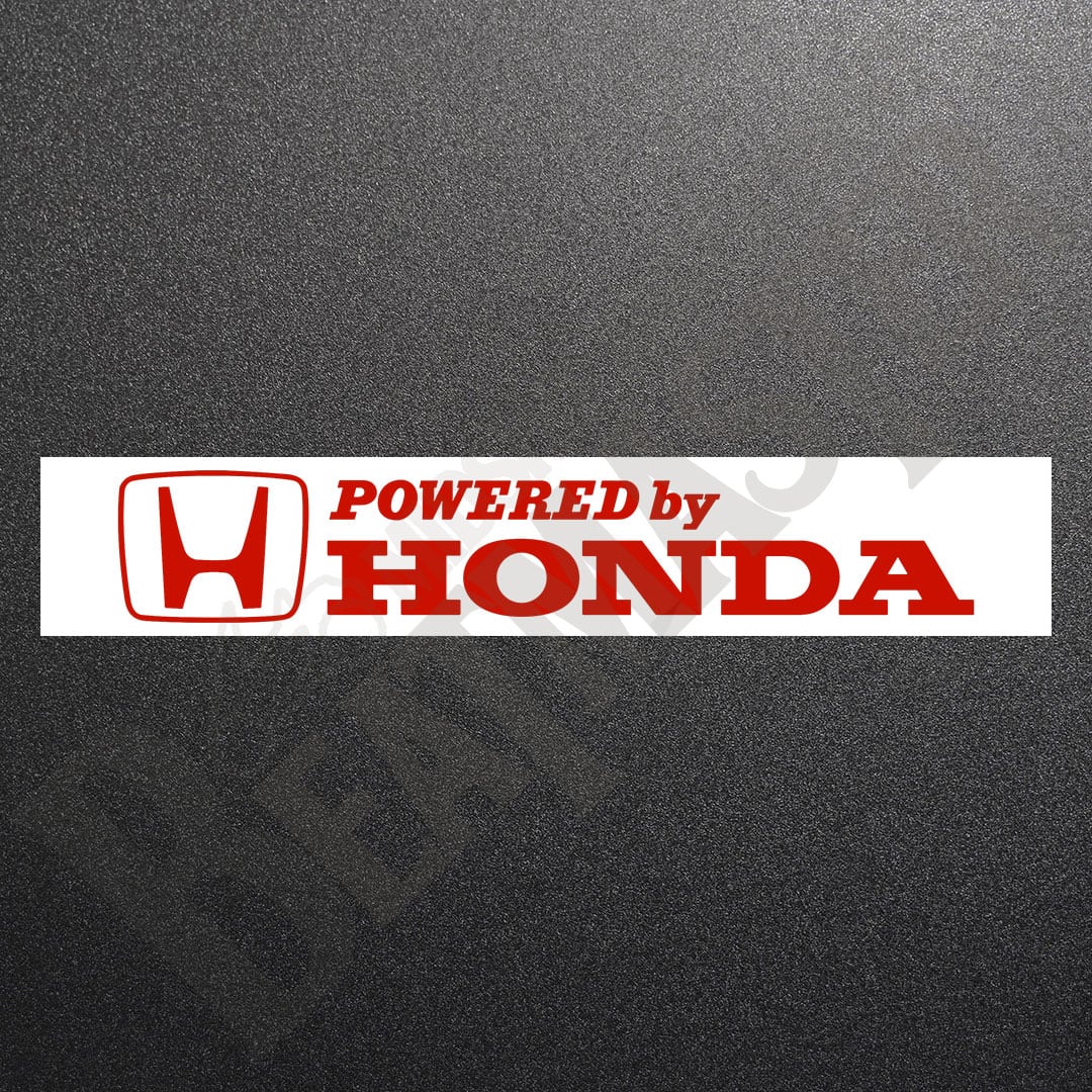 POWERED by HONDA カッティングステッカー ブラック 1枚 縦35mm×横