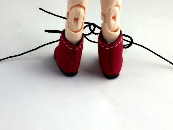 ドール靴 1/6 オビツ11 フロックブーツ SBB008RED MW - 画像5