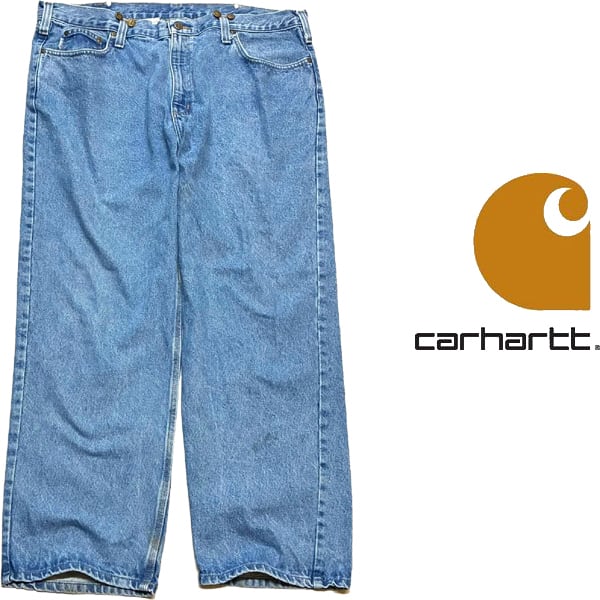 1点物◇カーハートCarharttサスペンダーボタン付ジーンズ古着XXLメンズ
