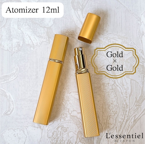 【 スチール スクエア アトマイザー 12ml】1本 マット ゴールド スプレー 容器 詰替 艶消し 詰替容器 空容器 スティック ペン型 噴射 香水 フレグランス 化粧水 美容 ミスト 簡単 上品 高級 大人 携帯 持ち運び 旅行 軽量 スリム コンパクト 手作り ハンドメイド おしゃれ シンプル かわいい プレゼント ギフト