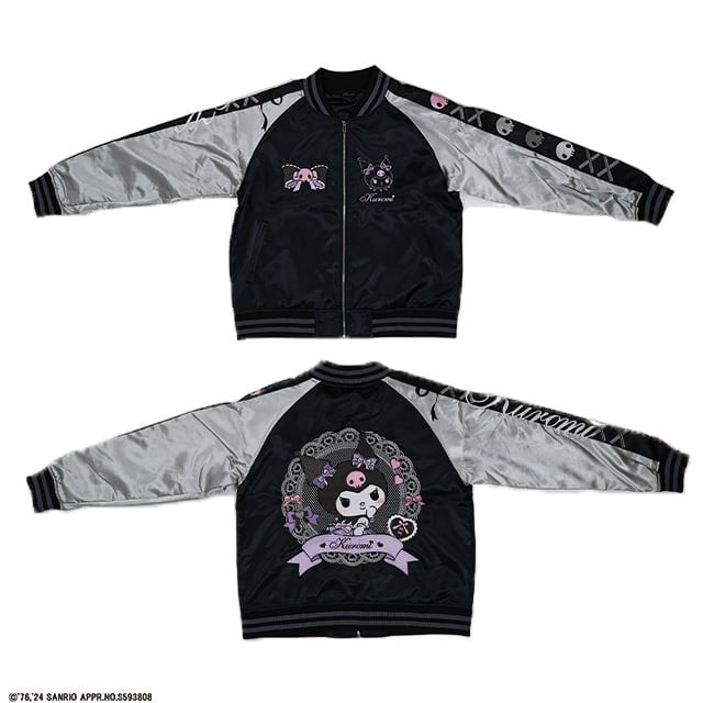 キャラジャン】 サンリオ クロミ レースブラック スカジャン（Lサイズ