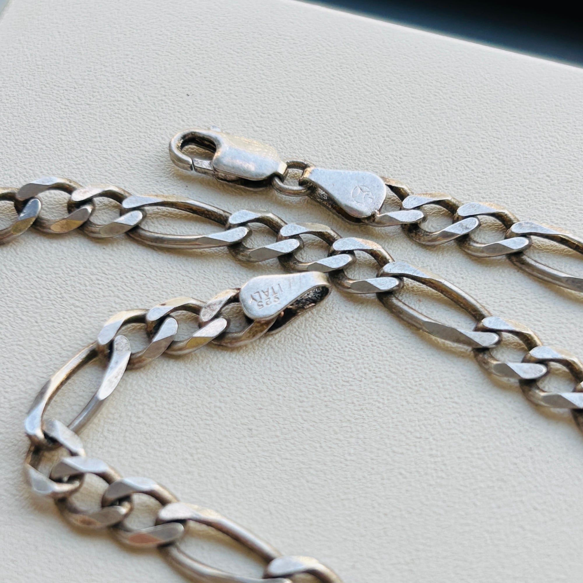 Italy シルバー925 フィガロチェーンネックレス（45.5cm） | Milo