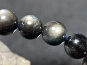 【S】ブラックスターアクアマリン地獄の眼ブレスレット