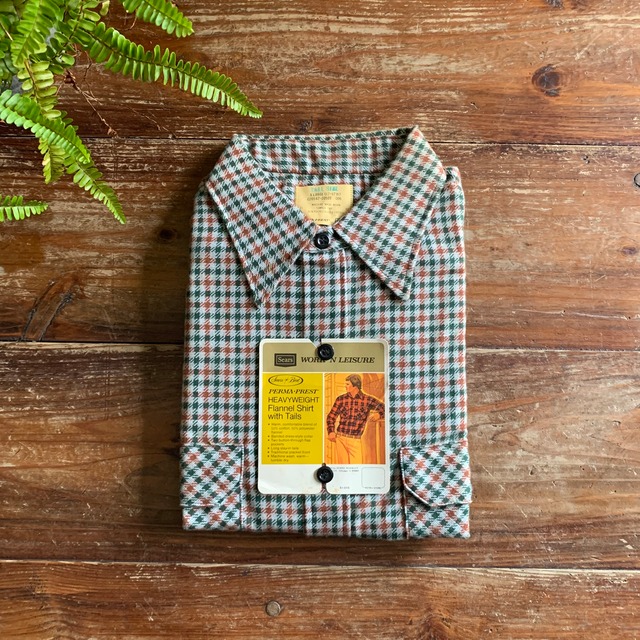 1970’s Deadstock “Mr. Leggs" Heavy Cotton Flannel Shirt/ XL