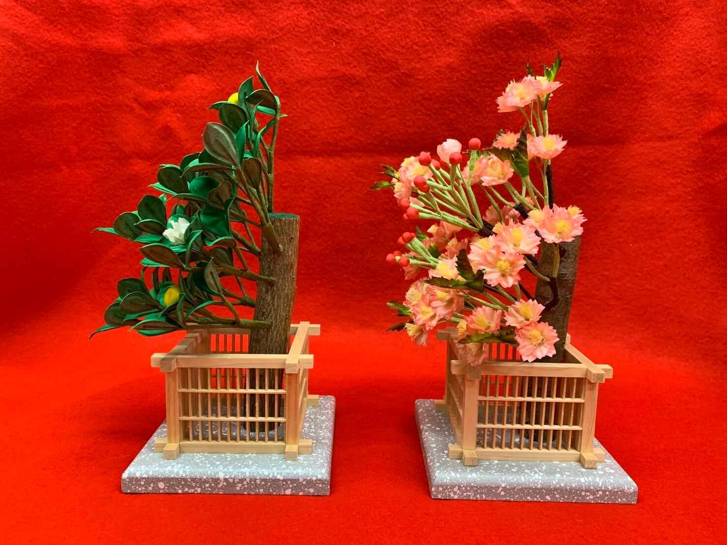 桜橘 正絹 大 桜橘 正絹 大 御殿花 藤賢作