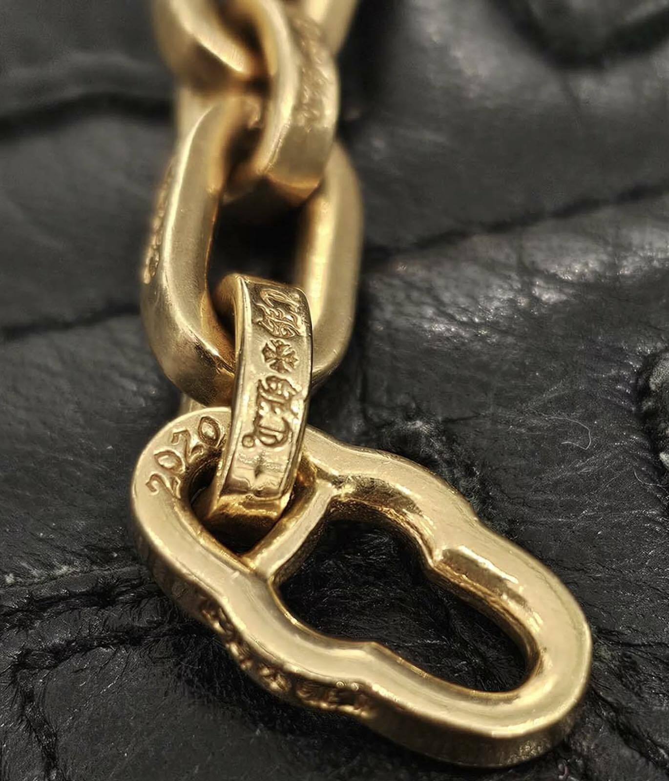 CHROME HEARTS クロムハーツ 22K ペーパー E チェーン ブレスレット