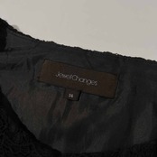 Jewel Changes ジュエルチェンジズ ユナイテッドアローズ レース ノーカラー ジャケット 36 /ブラック/レディース
