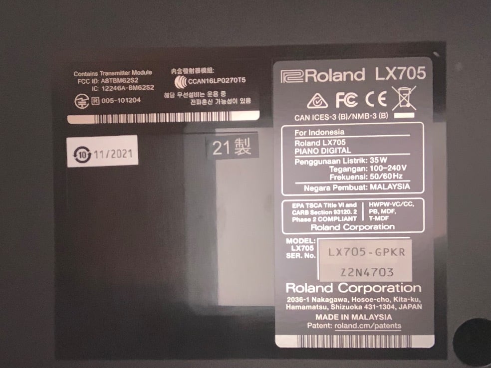 ☆49293【電子ピアノ】ROLAND LX705GPKR 21年製 | リユース専門店エプコ