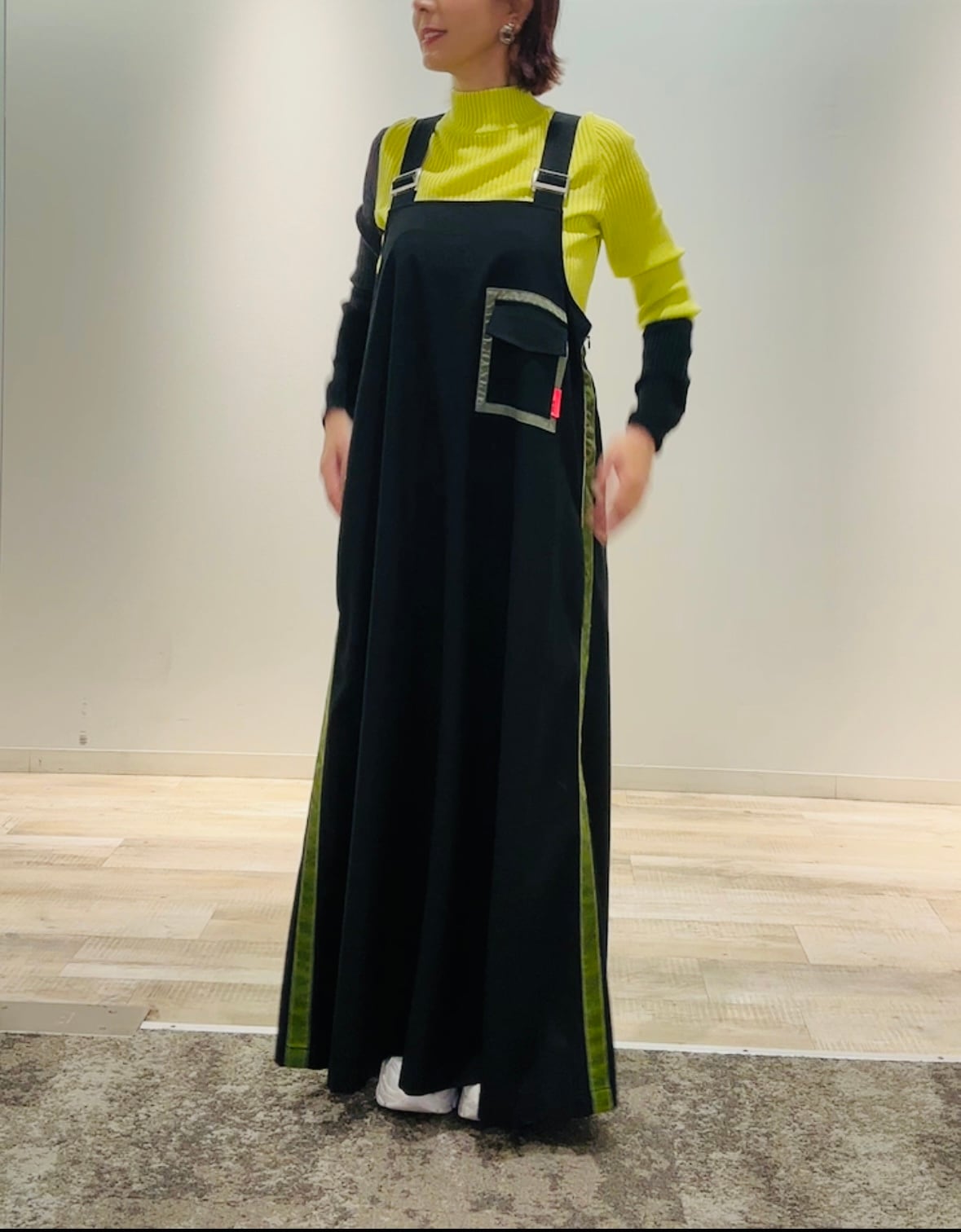 配色ラインウールワンピース/NO.1259010