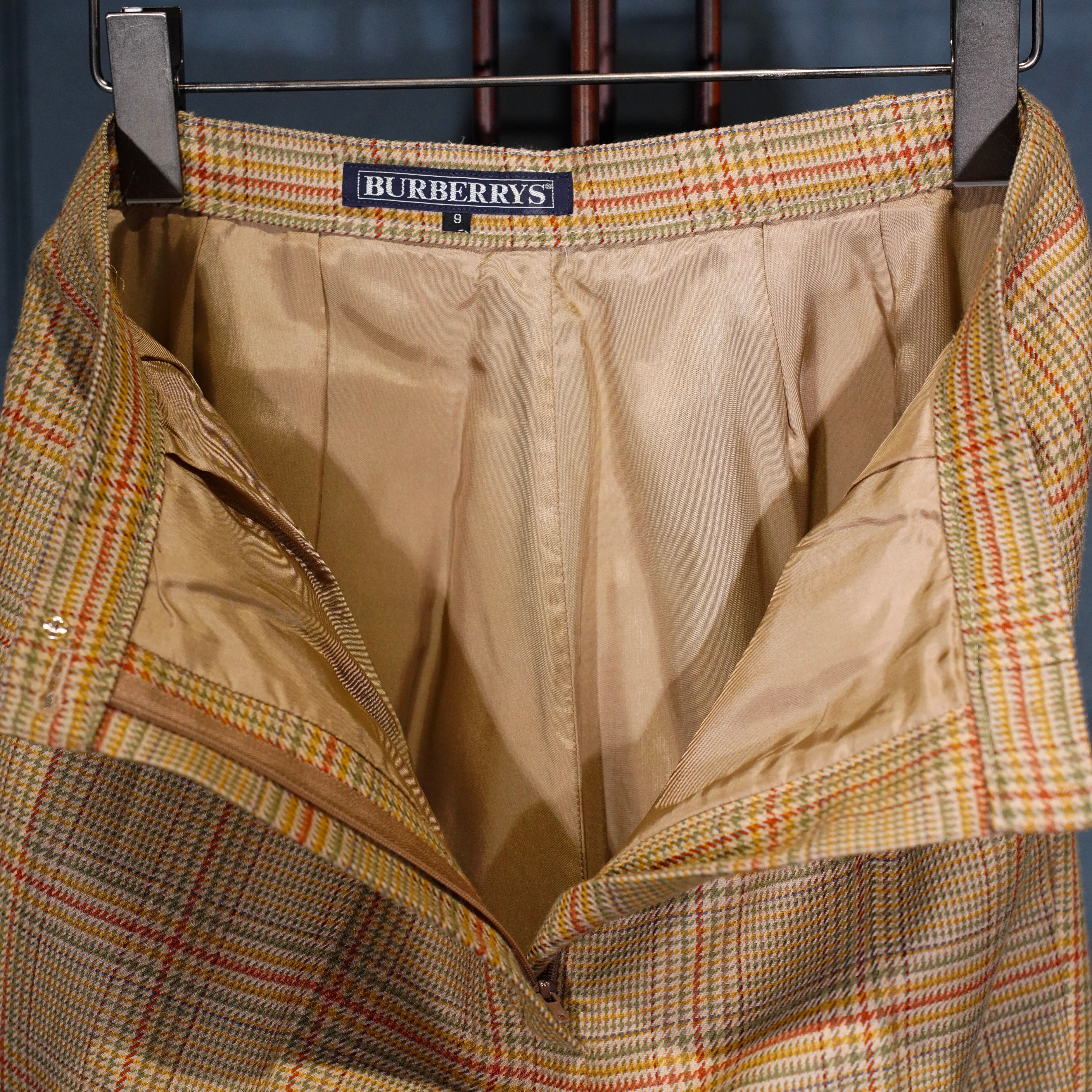 BURBERRYS CHECK PATTERNED DOUBLE JACKET PANTS SET UP SUIT