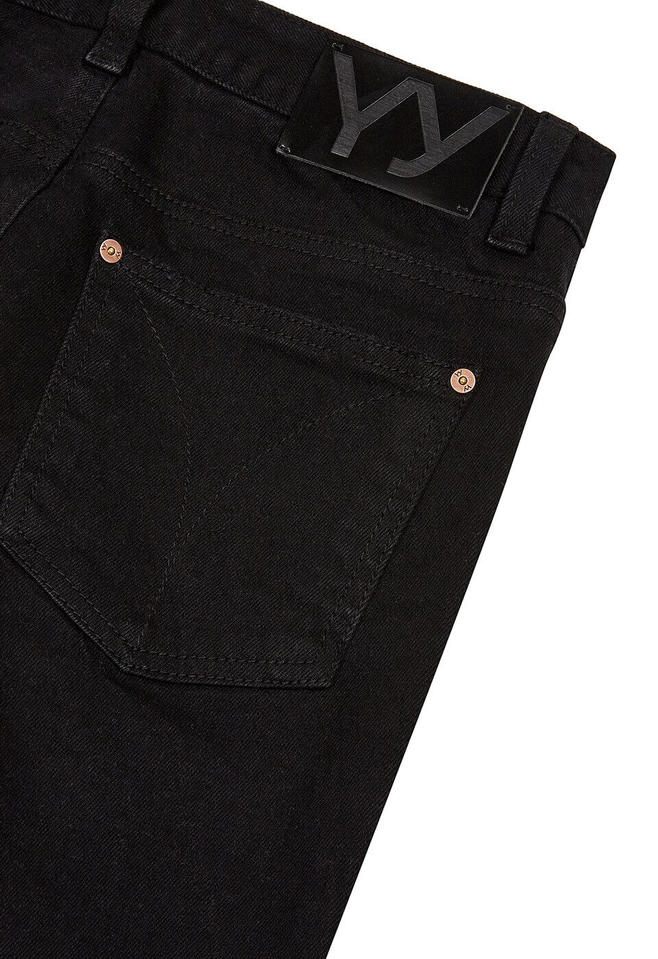 OPEN YY] ZIP SLIT SKINNY JEANS, BLACK 正規品 韓国ブランド