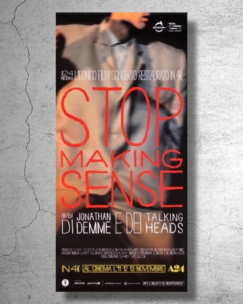 『Talking Heads』の映画 『Stop Making Sense』イタリア公開時の告知ポスター