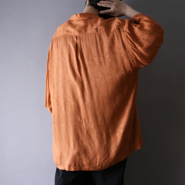 gloss flower art pattern good coloring over silhouette s/s shirt