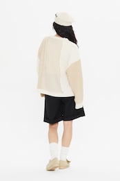 TONE ON TONE MIX KNIT_BEIGE