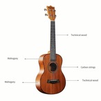 ウクレレ ホール マホガニー ２色展開 ソプラノ ウクレレ ギター 楽器 4 弦