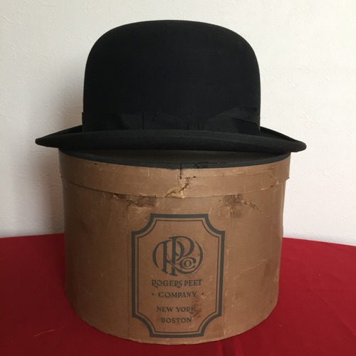 Antique Rogers Peet (NY) Bowler Hat with Box