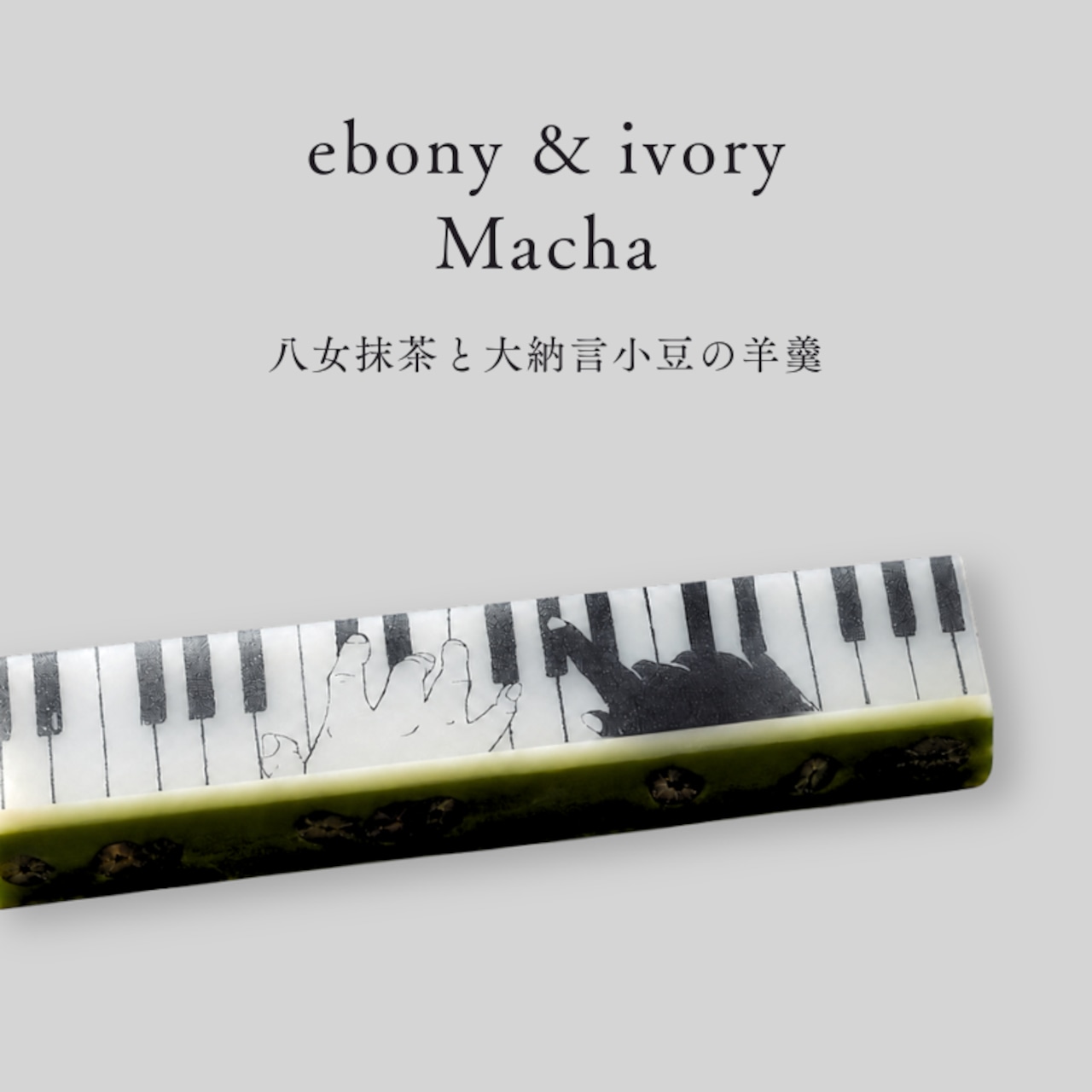 【アート羊羹】ジャズ羊羹 ebony & ivory matcha