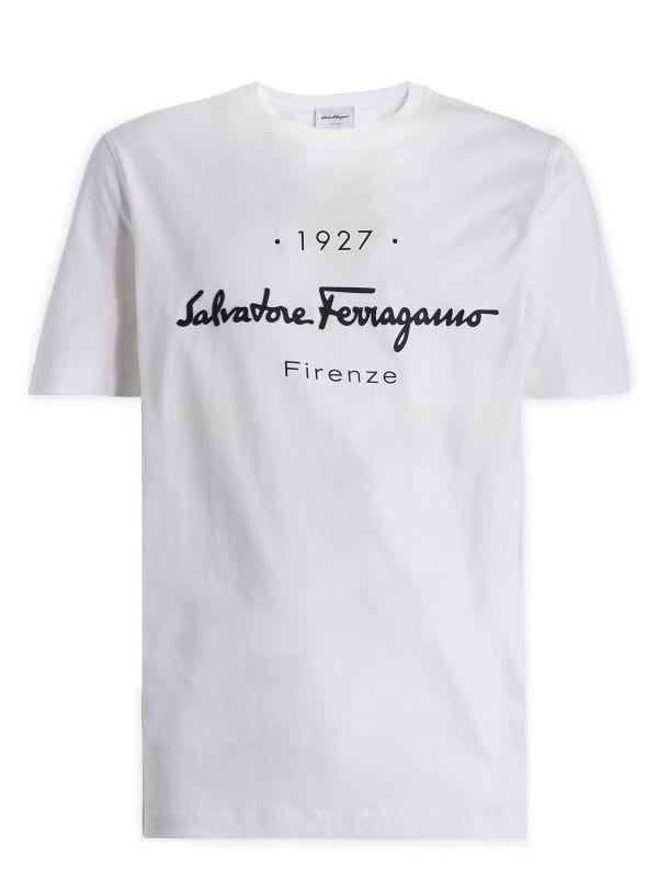 SalvatoreFerragamo フェラガモ　ロゴ入り TシャツSイタリア製