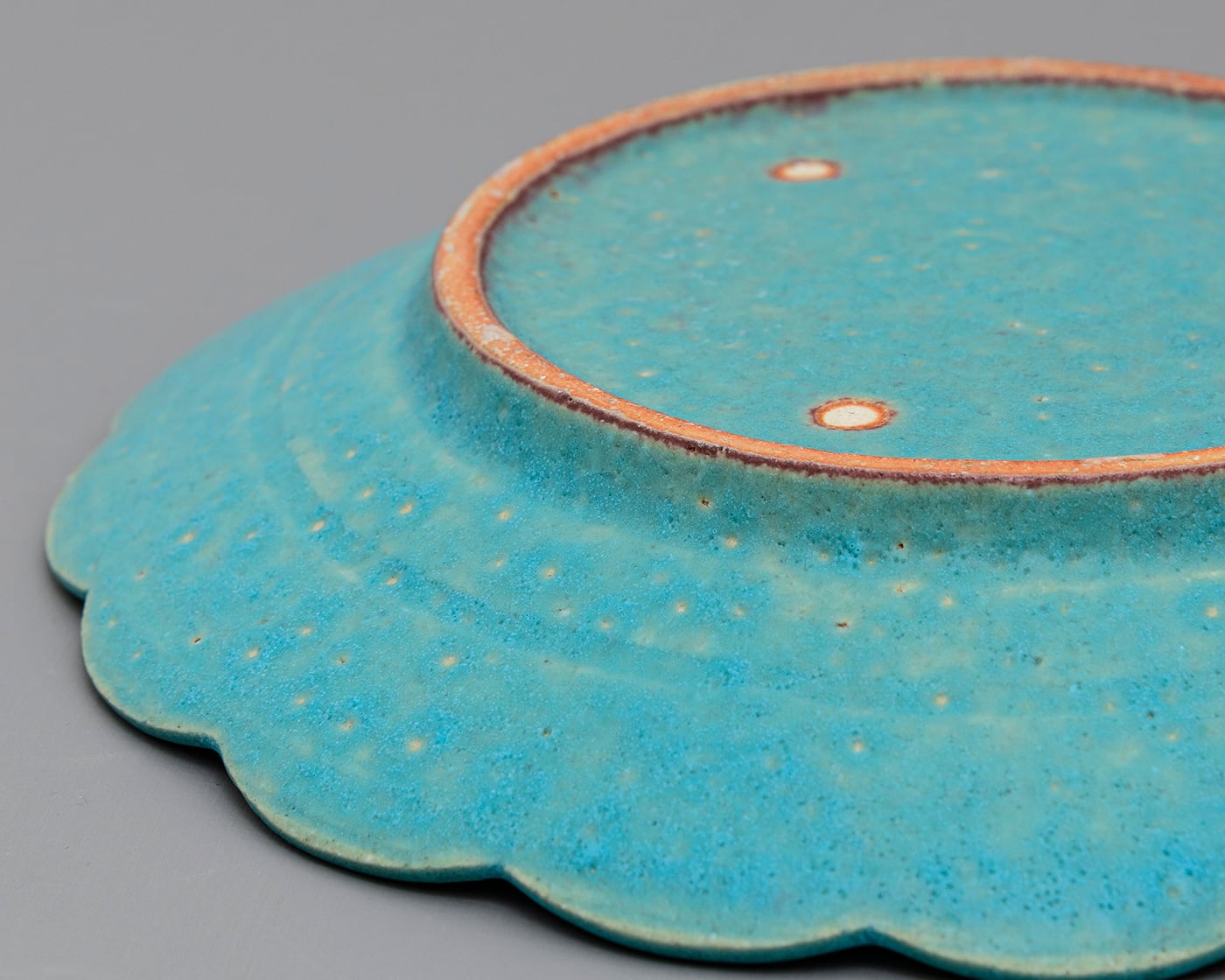 花皿／掛け分け／トルコ青UTSUWA