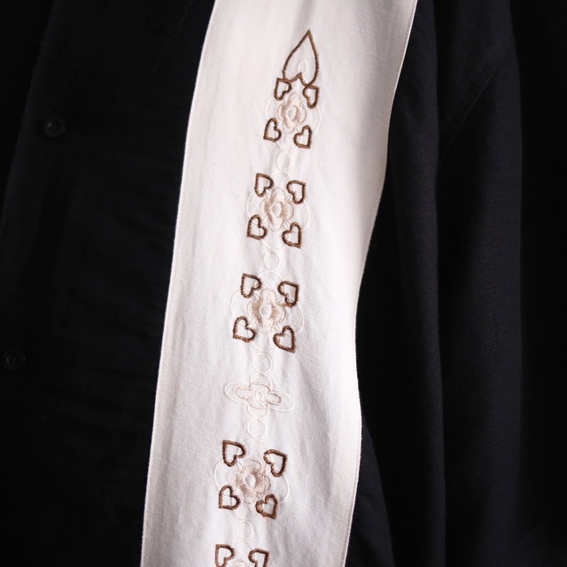 "刺繍" switching embroidery design XXX super big h/s shirt