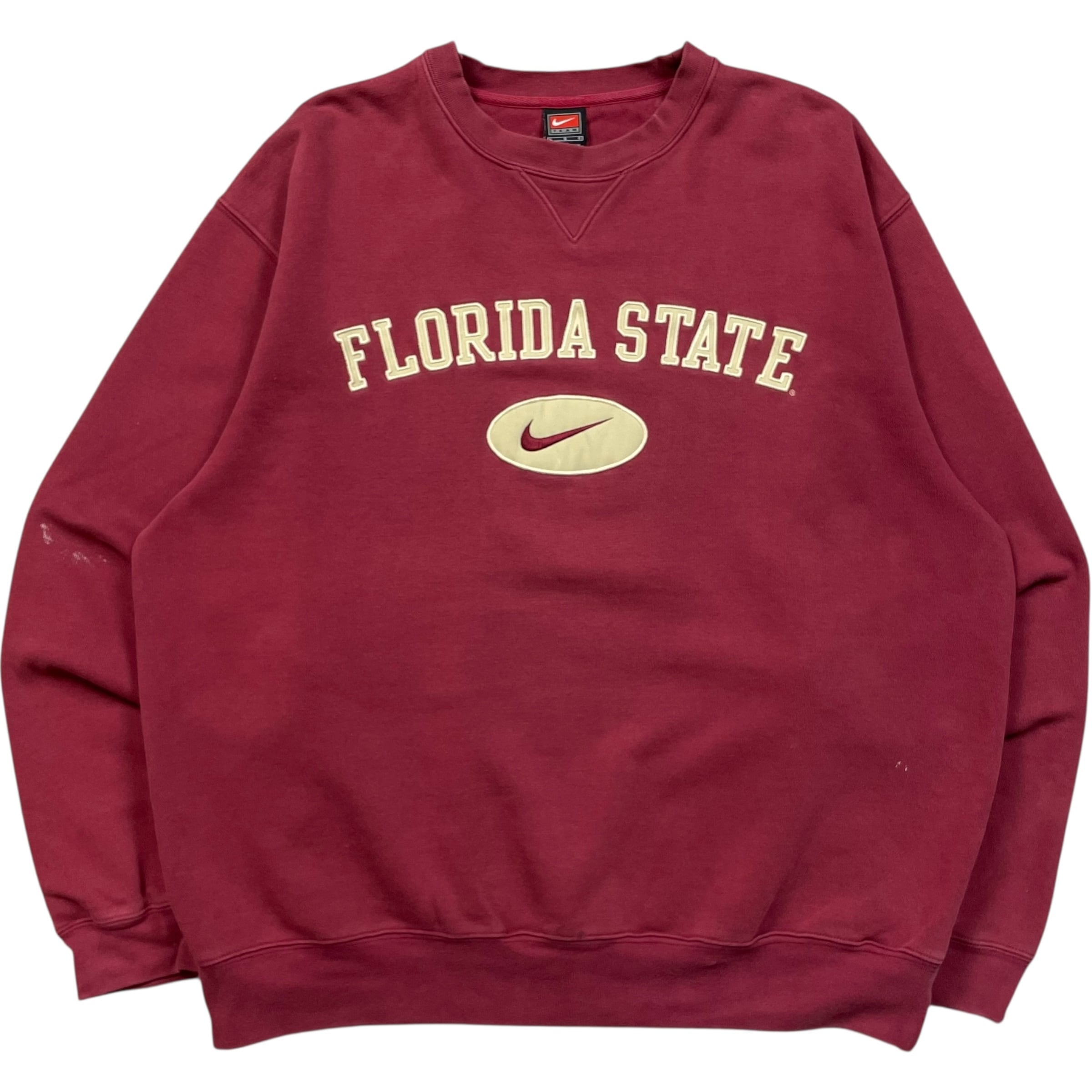 《L》 NIKE ナイキ スウェット カレッジ刺繍 フロリダ州立大学 レッド no.8892
