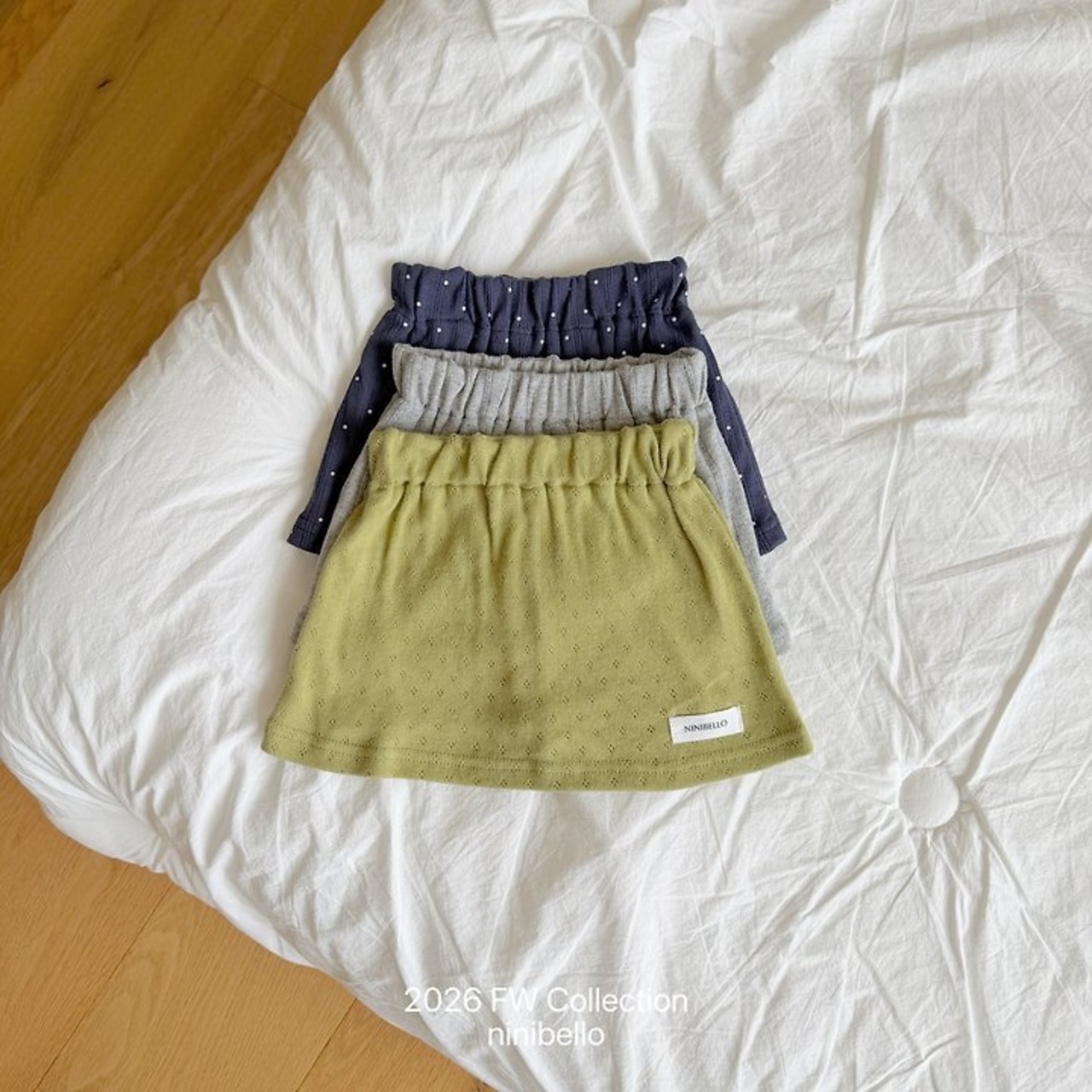 韓国子供服 / ninibello / Bibi Eyelet Skirt  / スカート *XS~XXL*