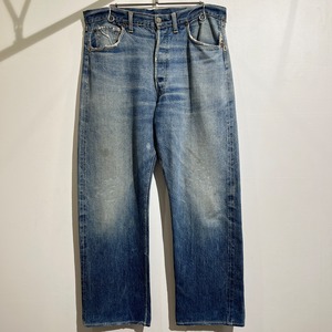 50s Levi's 501XX Denim Jeans 50年代 リーバイス 501XX デニム ジーンズ オフセットベルトループ リベットカッパー 隠しリベット インディゴ