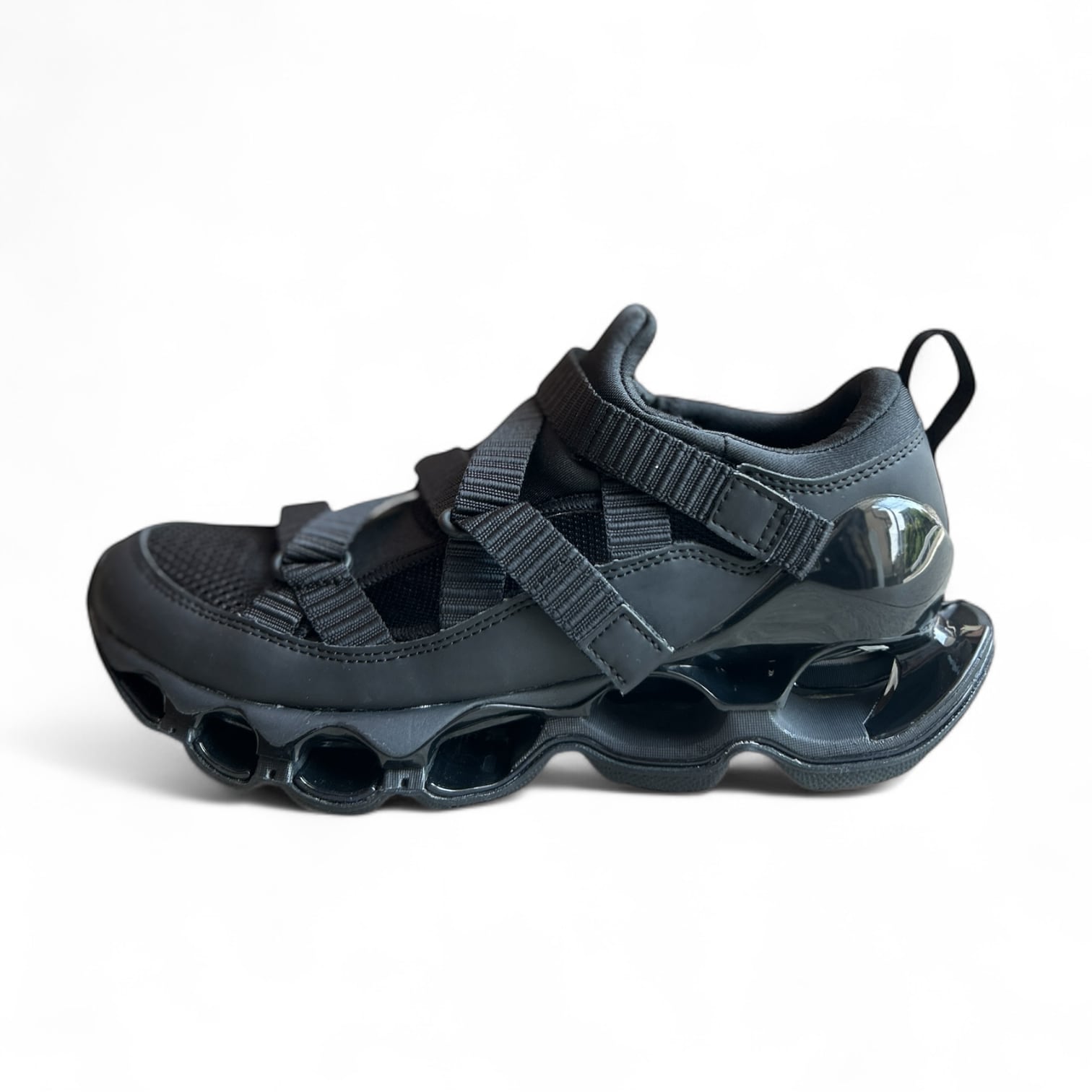 Mizuno Proブラックシューズ ベルクロストラップ MIZUNO WAVE PROPHEYCY STRAP-Black ミズノ ウェーブプロフェシー