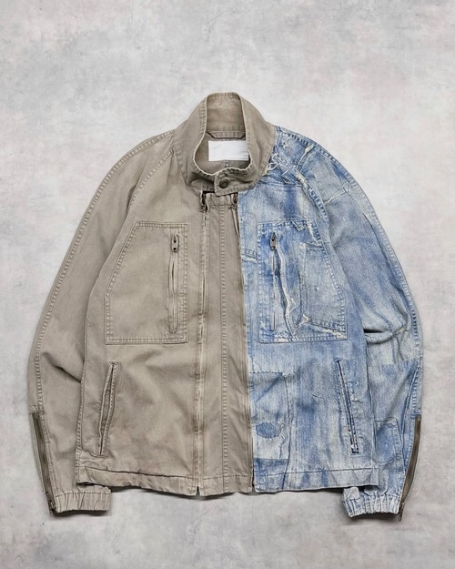 TALKING ABOUT THE ABSTRACTION "Trompeloeil" Zip-up Blouson