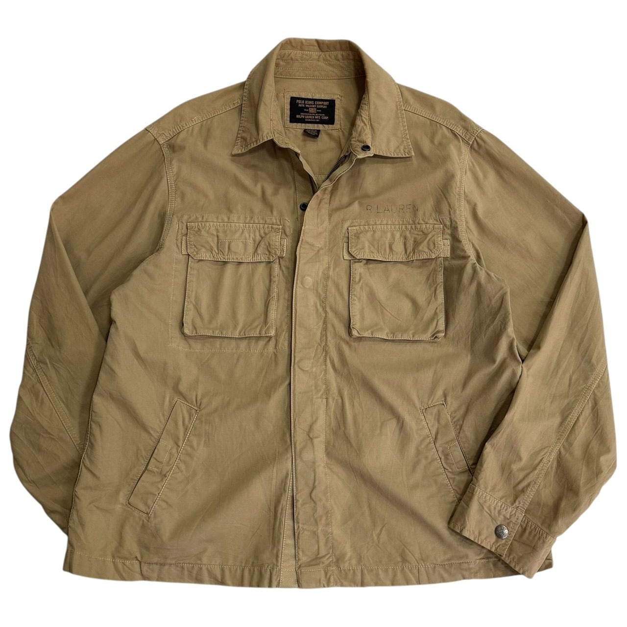 90's〜 POLO by Ralph Lauren / A-2 Flight Jacket Type Silk × Linen