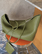【25ss】Hand-made Close-weave Big Bag (パウチ付)_2colors
