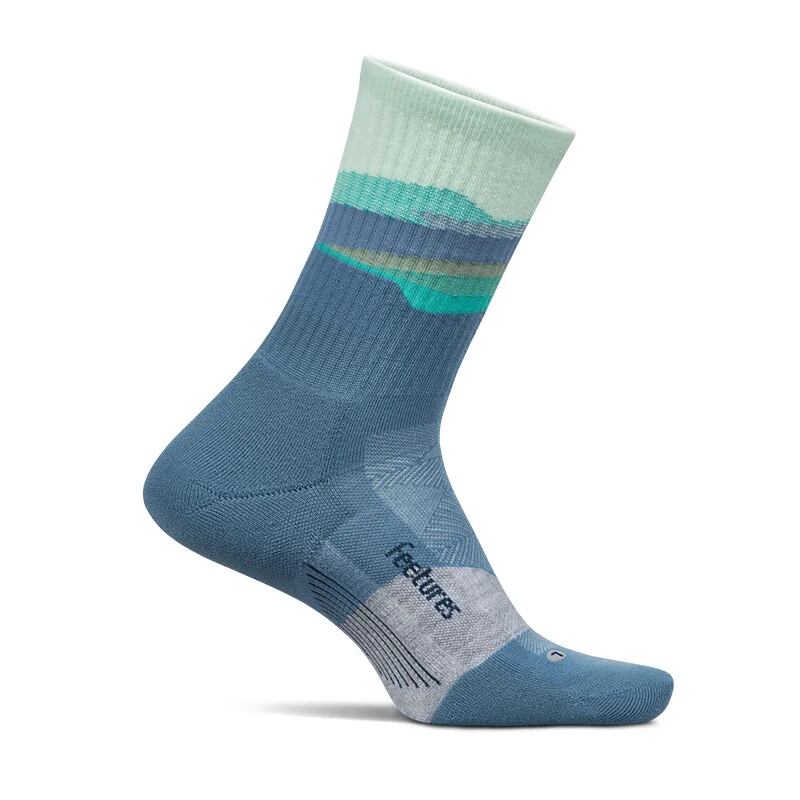 Feetures(フィーチャーズ)TRAIL MAX CUSHION MINI CREW -Tectonic Blue メンズレディースソックス