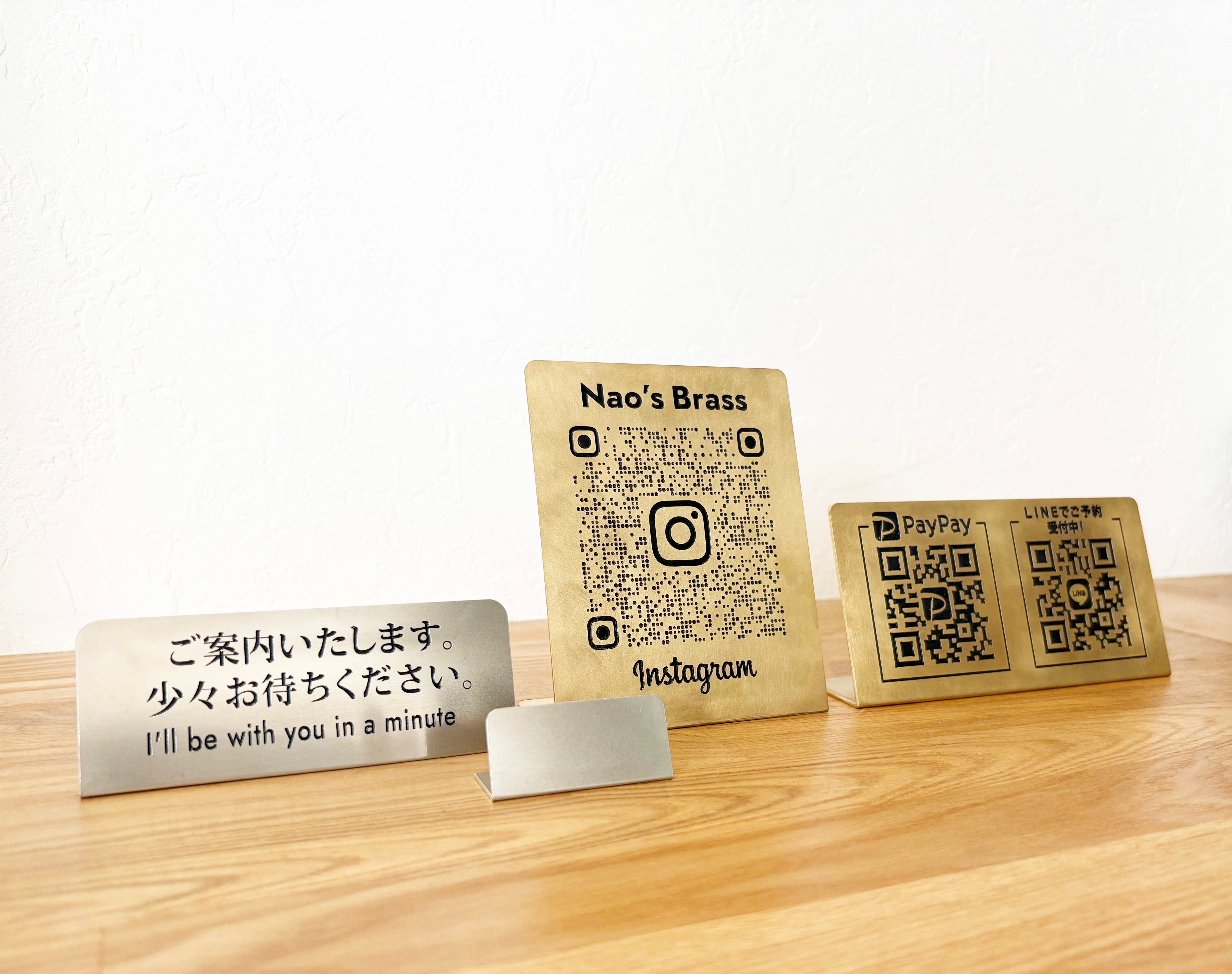 【オーダーメイド】QRコードプレート16枚MDF製 店舗用にも♪ eb90a8960562b25043c48a4415cf3f