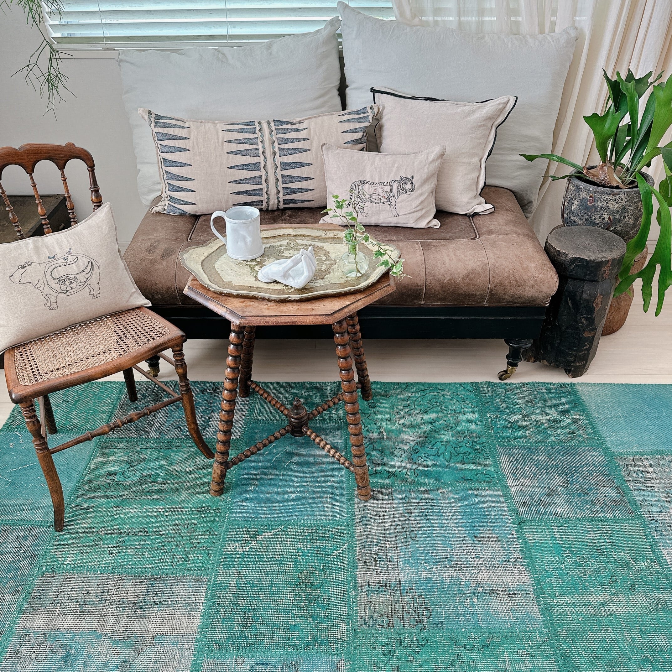 トルコ ヴィンテージラグ TR028 | イスパルタ（パッチワーク） | 158cm