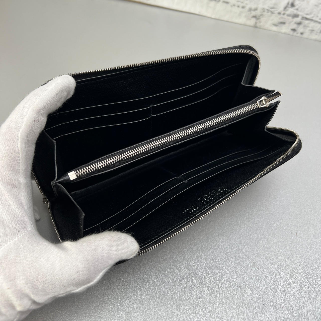 Camille Fourent カミーユフォルネ レザー 長財布 ブラック A-9918