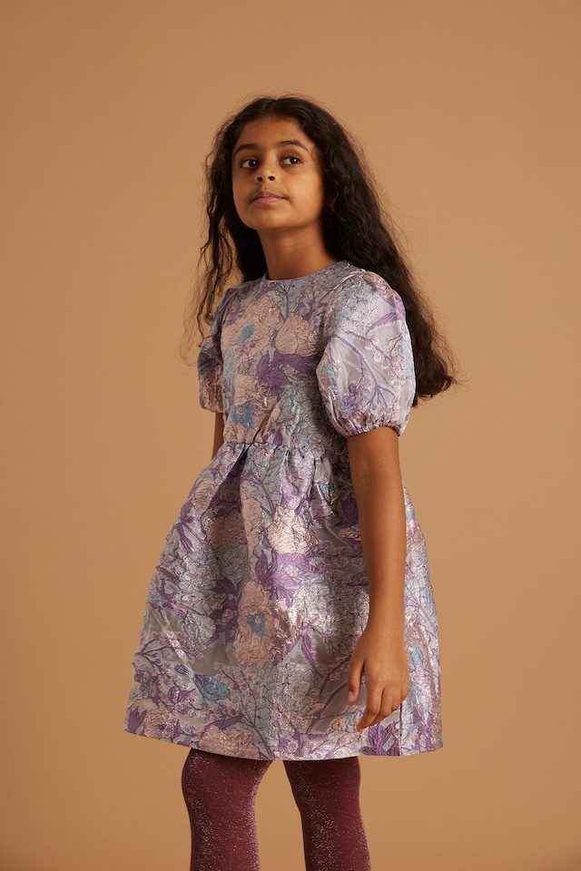 【23AW】soft gallery(ソフトギャラリー)puff sleeve Dress mulberry(6y/8y)ワンピース