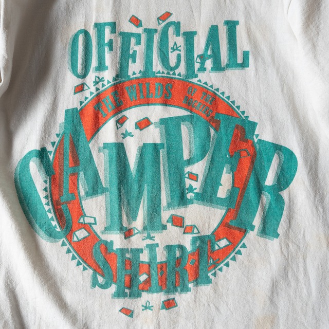 "CAMPER SHIRT" vintage '80s Velva sheen body T-shirt