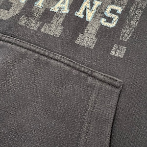 【OURAY SPORTWEAR】高校 Stevenson Spartans フットボール プリント アーチロゴ ヒビ割れ加工 ヴィンテージ 加工 パーカー スウェット プルオーバー フーディー L相当 US古着