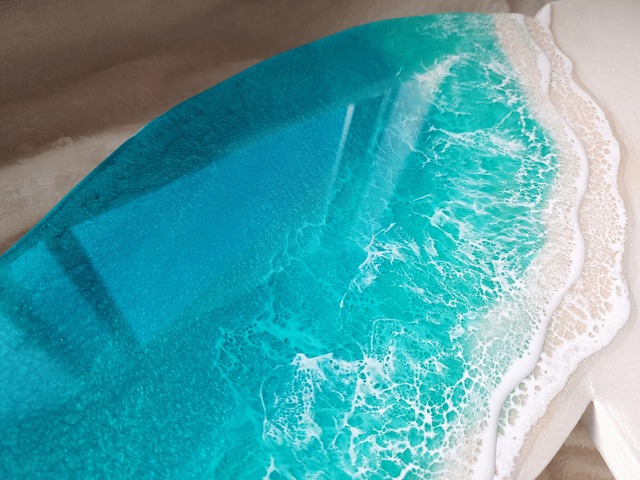 187.オーシャンレジンアート swimming honu