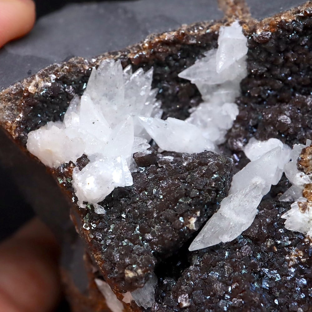 希少！アイオワ州産 イリデッセント カルサイト 原石 522g IRI050 鉱物