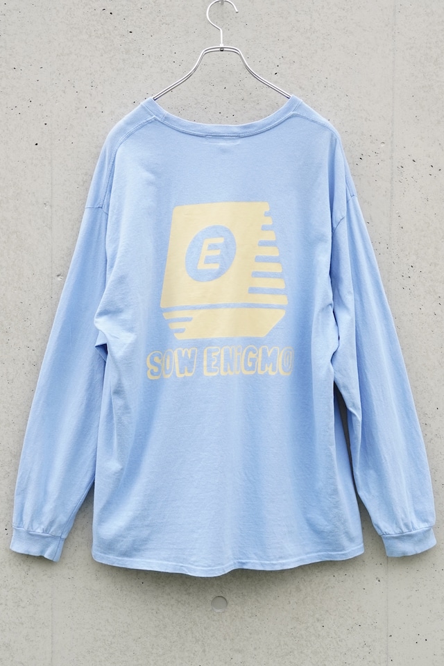 SOW ENiGM@（ソウ エニグマ）Logo Long Sleeve T-Shirt / Sax Blue / XL