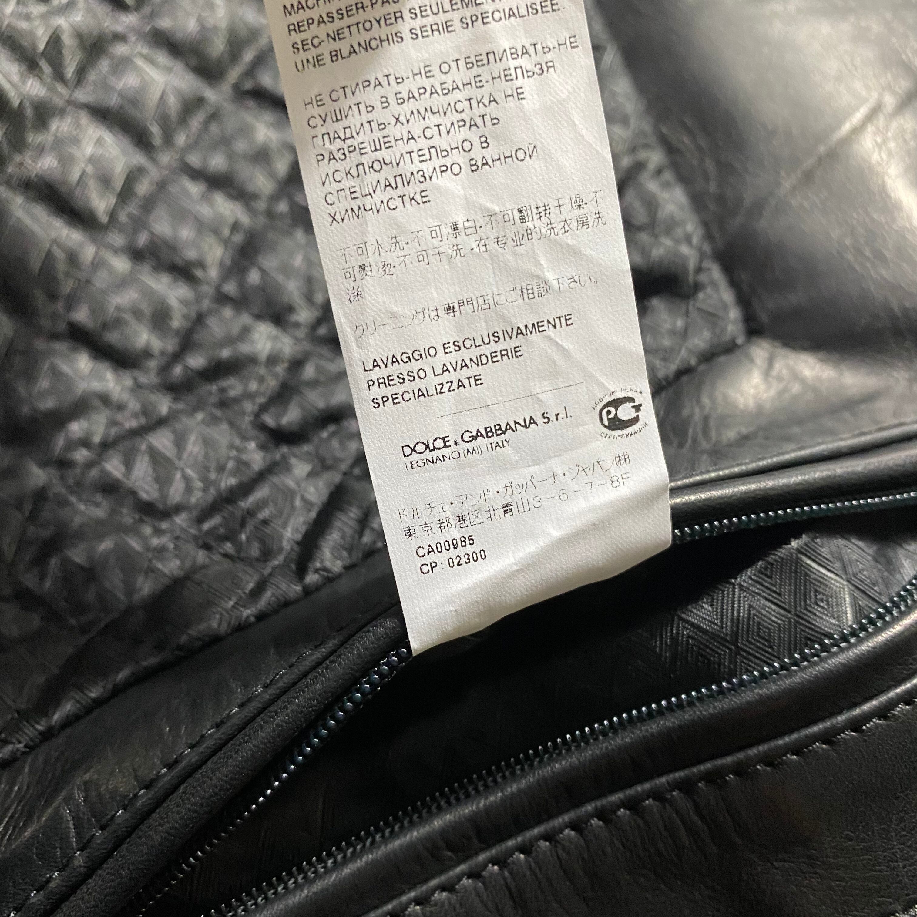 DOLCE&GABBANA black leather riders jacket | NOIR ONLINE