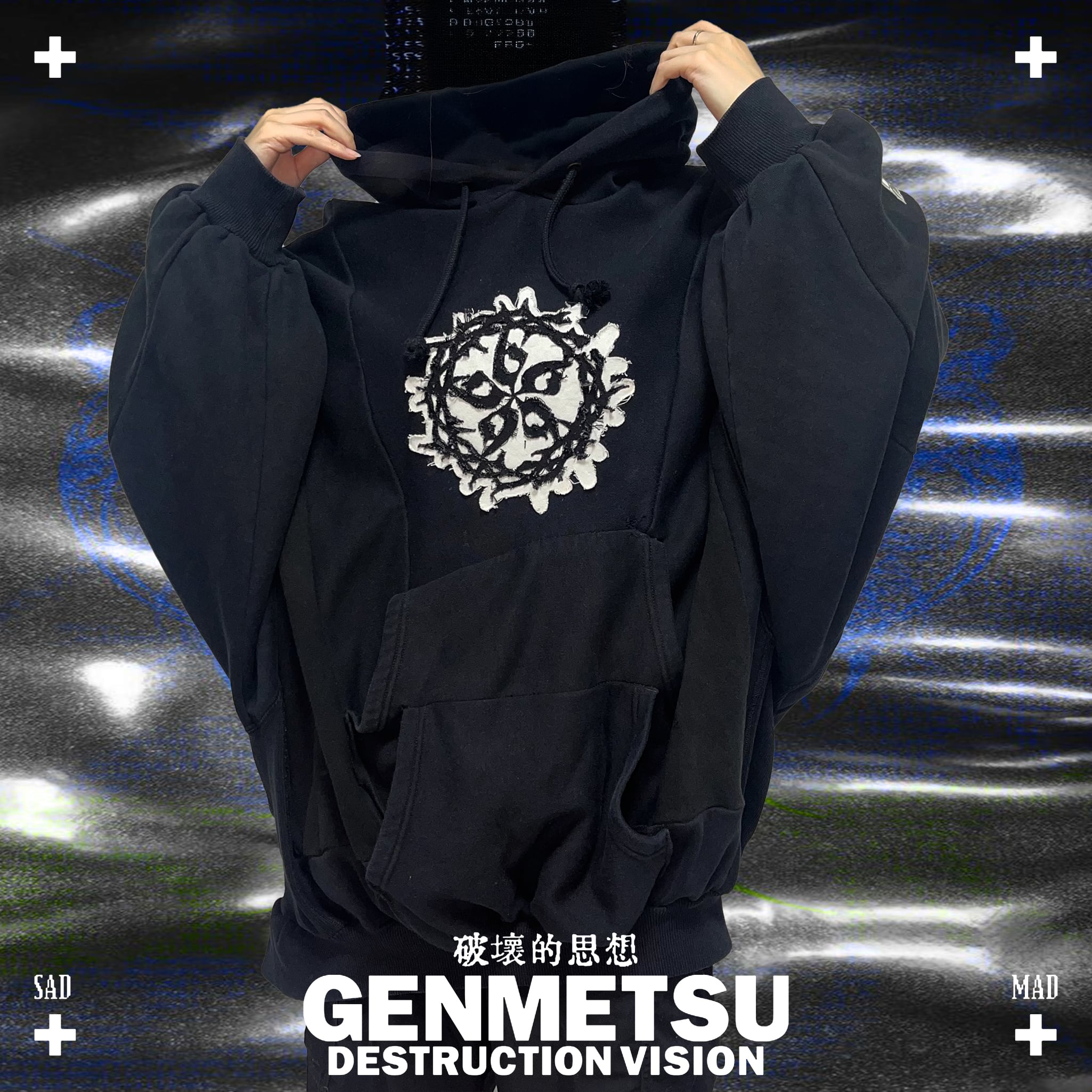 幻滅DV】BLACK WITCH Parker | SIZE-FREE | パーカー リメイク