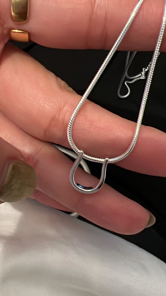 S925 U charm necklace (N31-2)