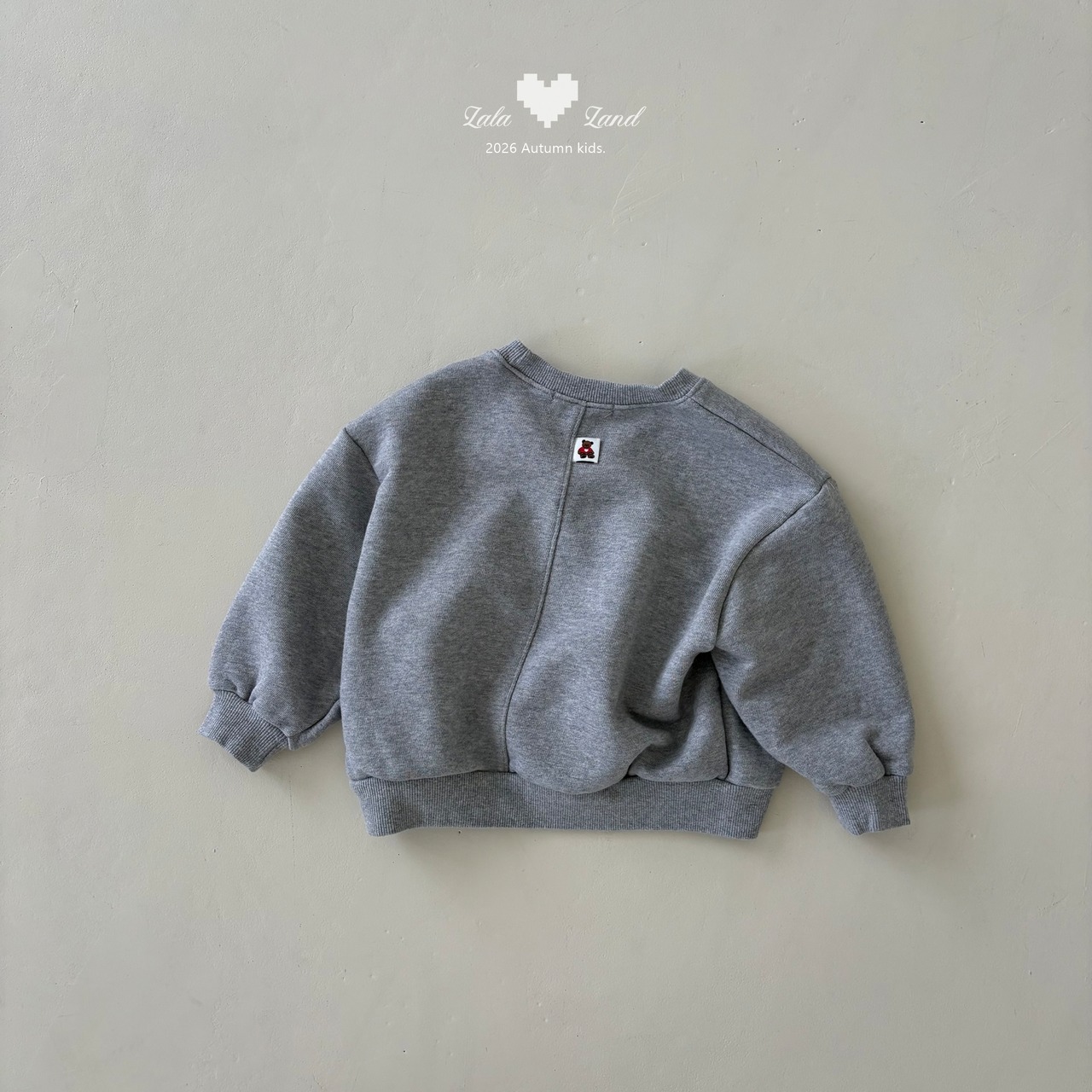 韓国子供服 / LALALAND / 26Autumn / ラウンド 切替 スウェット / 秋服 / キッズ *XS~XL*