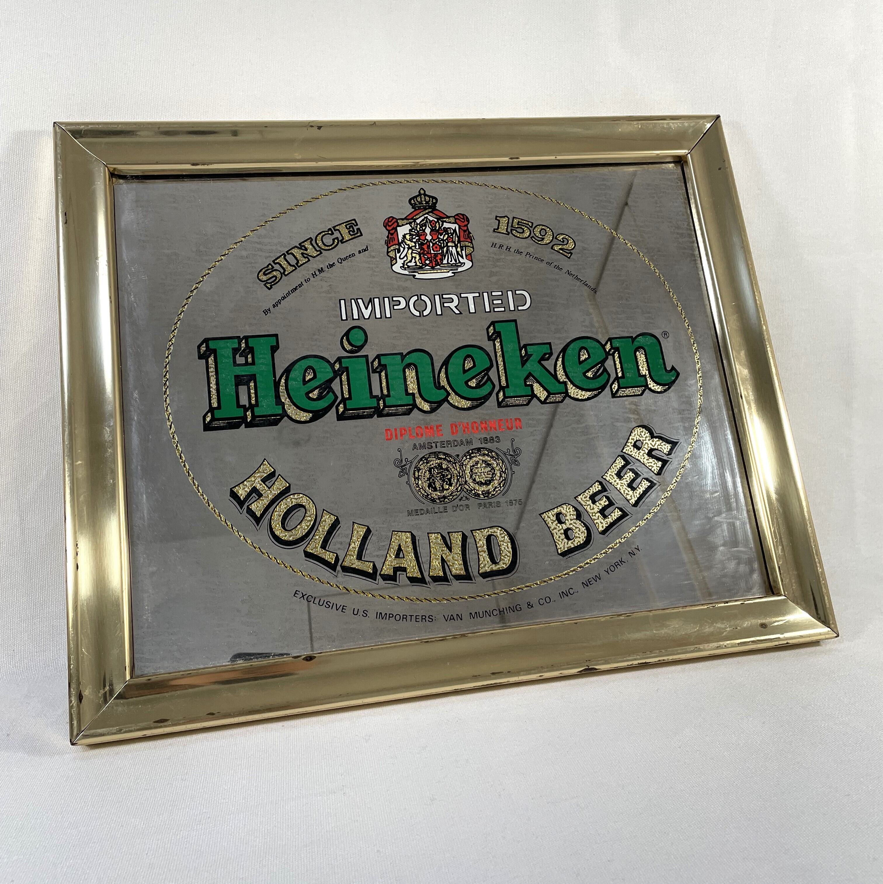 Heineken Pub Mirror Metal Frame | YUH ANTIQUE