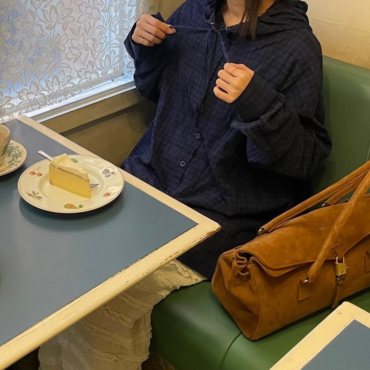 フーディーチェックシャツ_