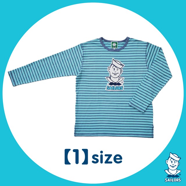ボーダーアップリケロングTシャツ【1】size | セーラーズsailors