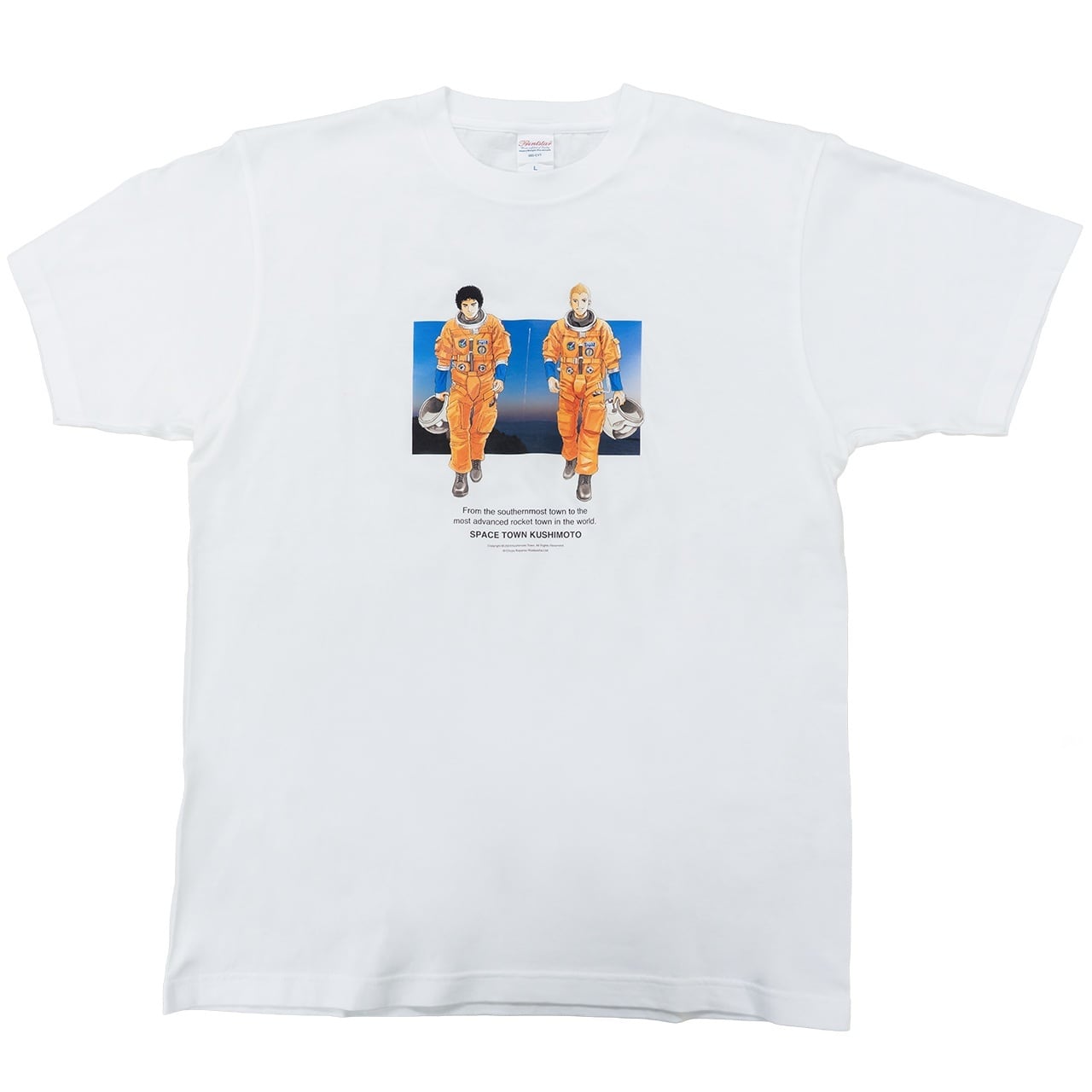 スペースタウン串本×宇宙兄弟〉Tシャツ 南波兄弟 ホワイト L/XL