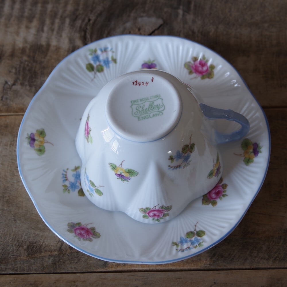 シェリーティーセットパンジーの絵柄5点セット